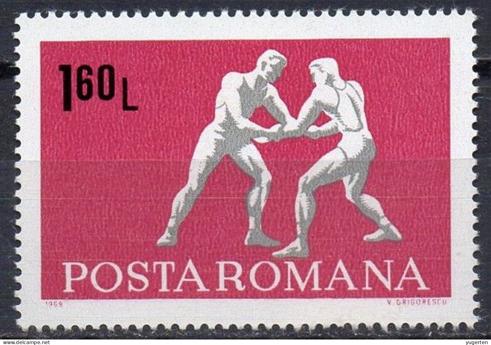 ROMANIA 1969 - 1v - MNH - Lutte - Wrestling - Sport - Ringen - Lucha -  Worstelen - 摔角 - Martial Arts - Wrestling