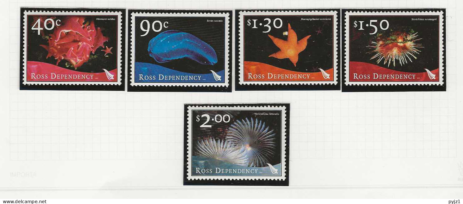 2003 MNH Ross Dependency Mi 84-88 Postfris** - Unused Stamps