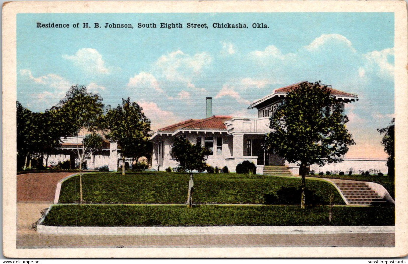 Oklahoma Chickasha Residence Of H B Johnson On South Eight Street  - Otros & Sin Clasificación