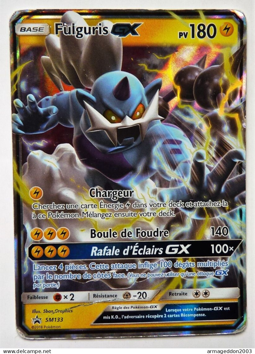 CARTE POKEMON Fulguris GX - SM133 - Promo RARE HOLO 2018 Française - Promos