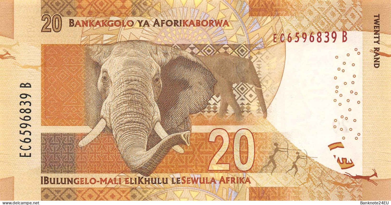 South Africa 20 Rand 2014 Unc, With Omron Rings - Südafrika