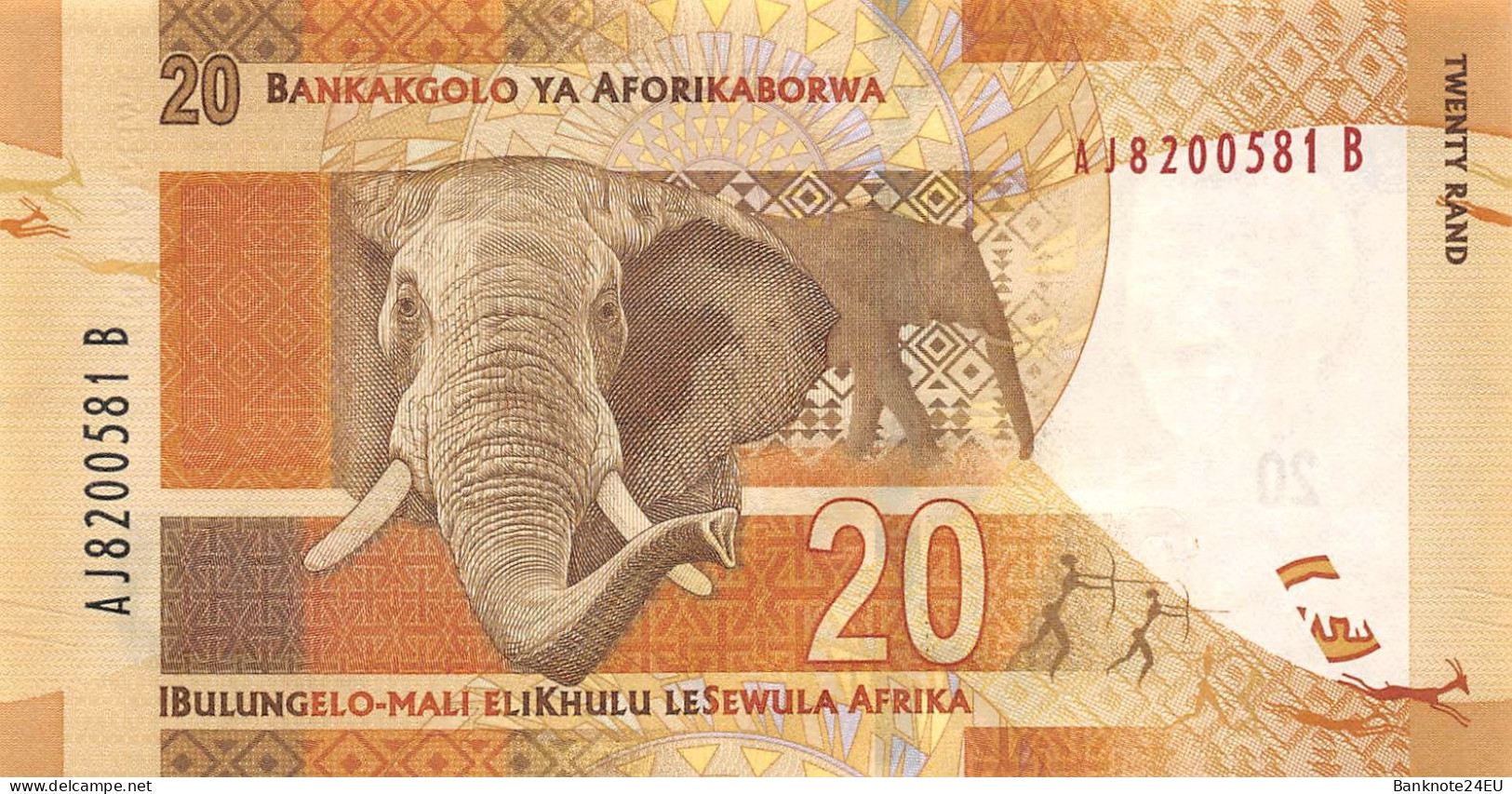 South Africa 20 Rand 2012 Unc, Without Omron Rings - Südafrika