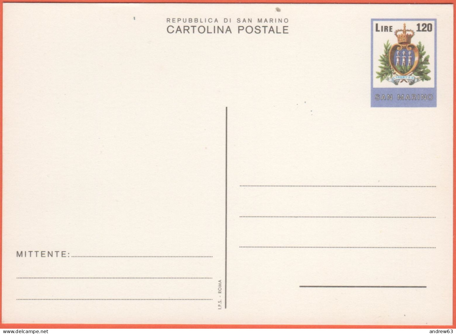 SAN MARINO - 1978 - CP43 - 120 Stemma - Cartolina Postale - Intero Postale - Nuovo - Ganzsachen