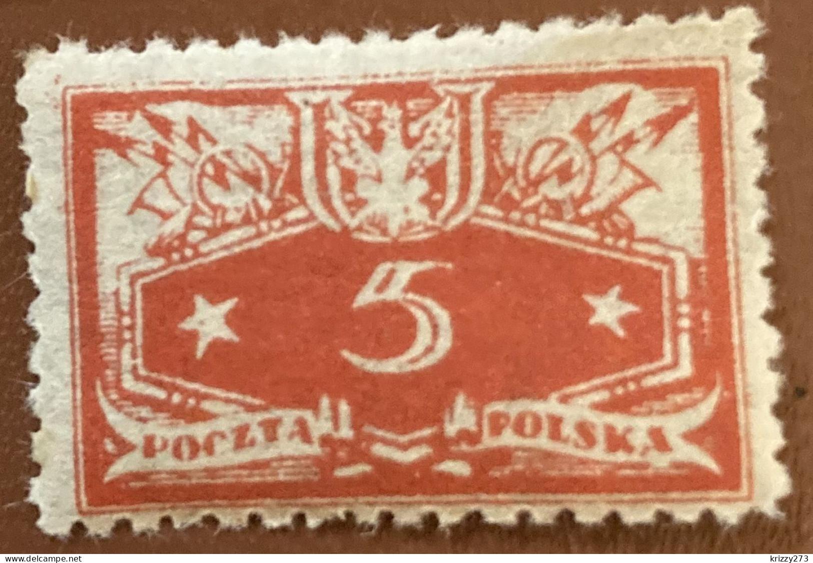 Poland 1920 Official Numeral 5 F - Used - Dienstzegels