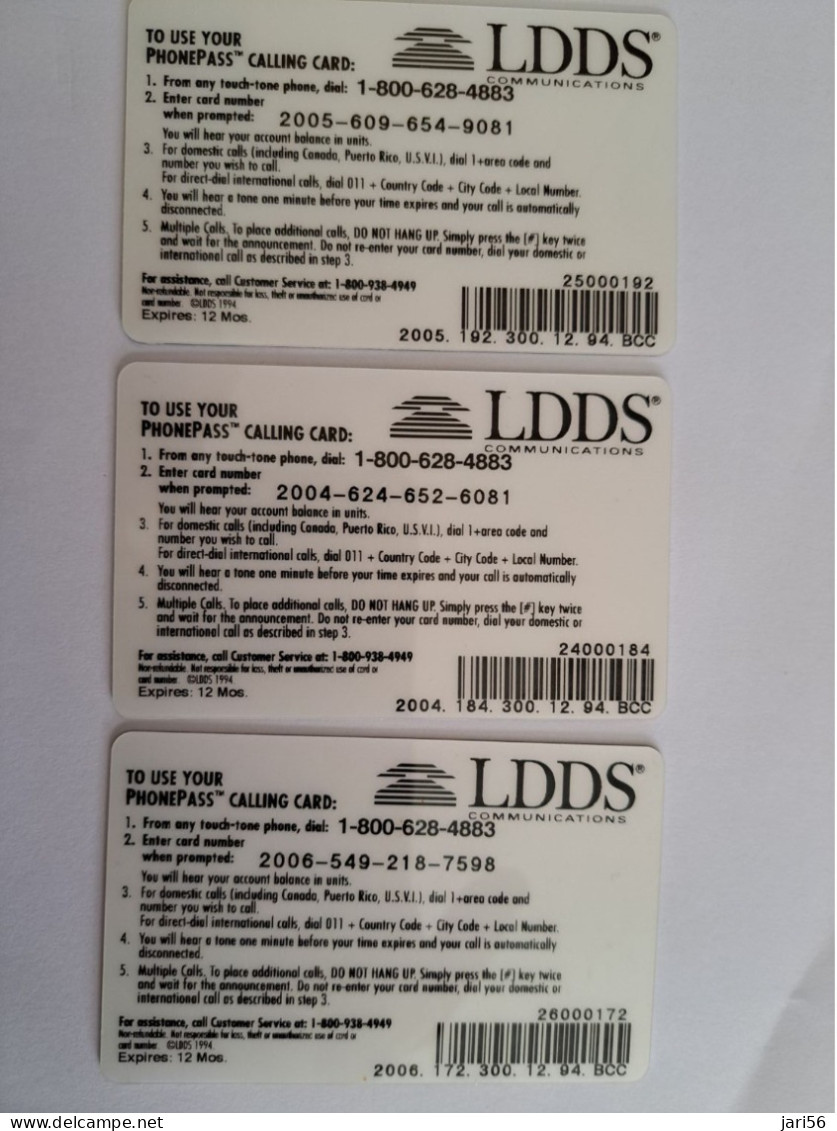 USA   PREPAID/LDDS COMM/ SERIE 3 CARDS$20,$35,$50,- NORTHWEST AIRLINES/KLM /FIRST EDITION /   FINE USED    **13380** - [2] Tarjetas Con Chip