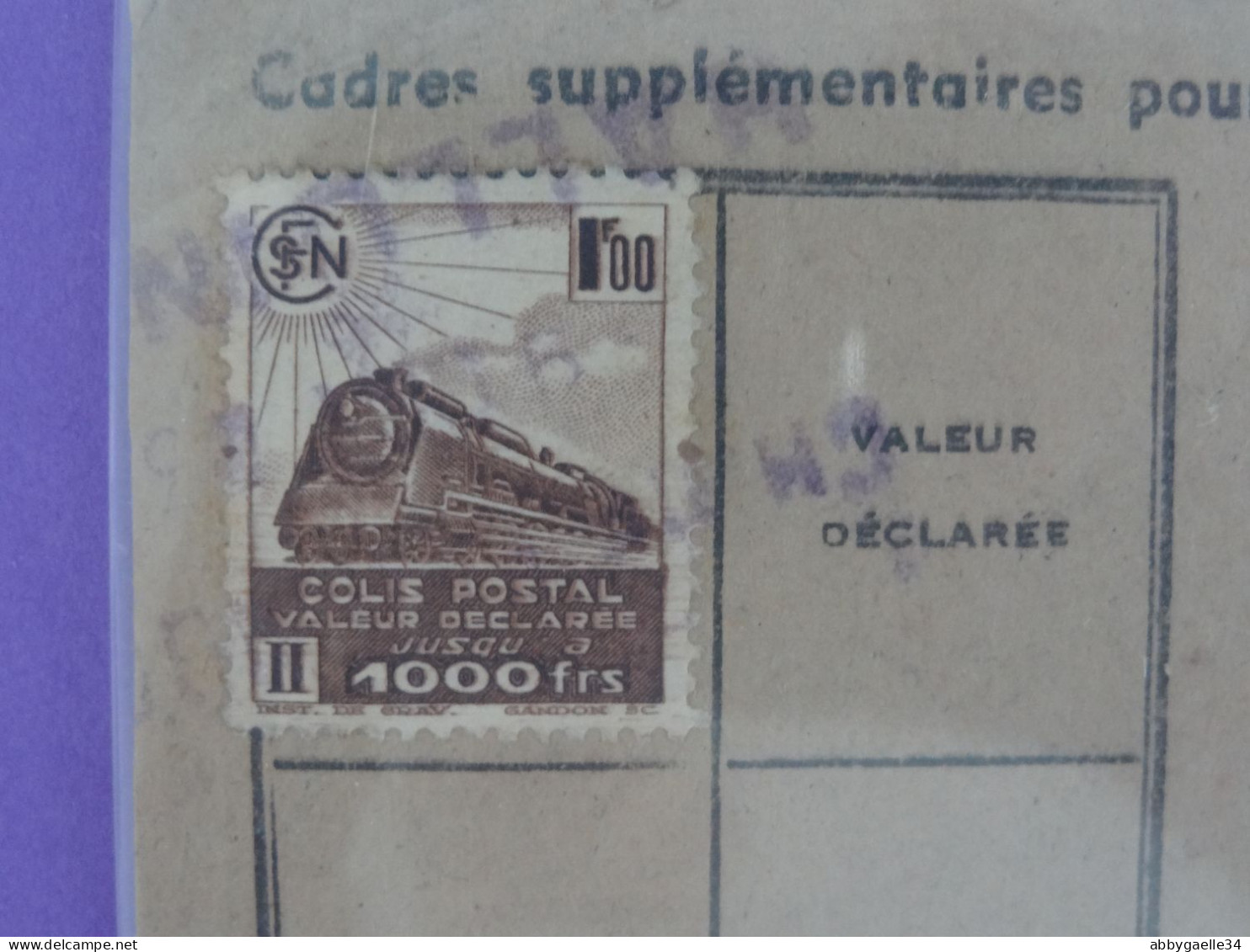 Bulletin D'expédition Colis Postal De 10kgs F N°204 + 187B Valeur Déclarée 250 F Boutons Ch. DE FER NORD Halluin - Brieven & Documenten