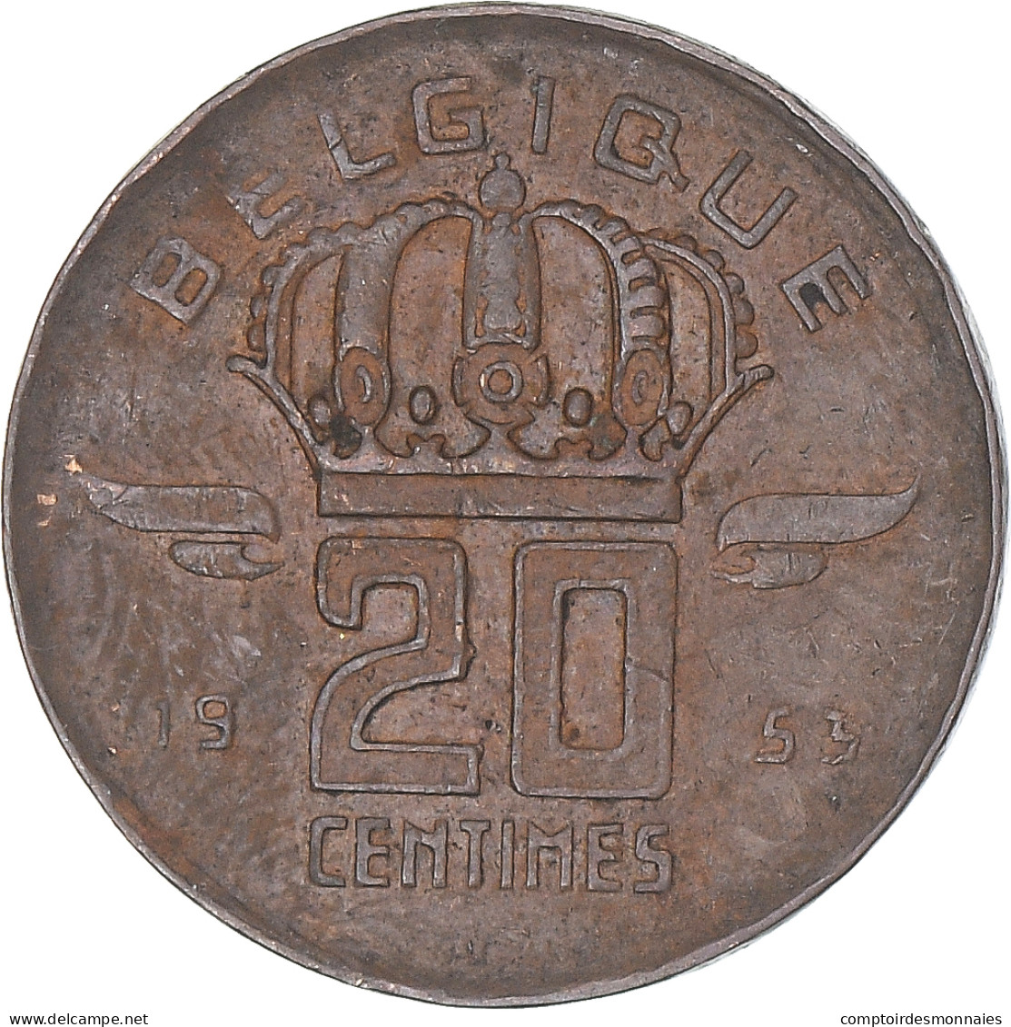 Monnaie, Belgique, 20 Centimes, 1953 - 20 Cent