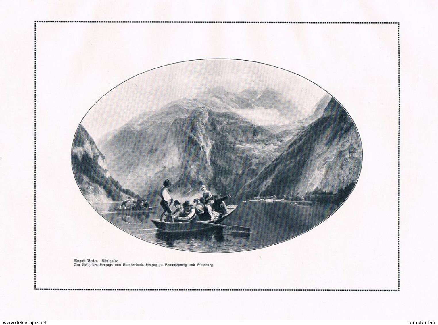 A102 1374 Alpen In Der Kunst Malerei Königssee Artikel / Bilder 1910 - Pintura & Escultura