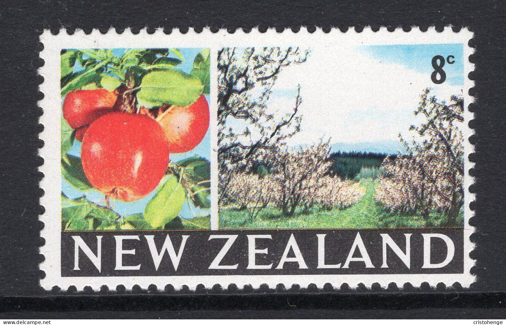 New Zealand 1967-70 Decimal Pictorials - 8c Apples HM (SG 872) - Neufs