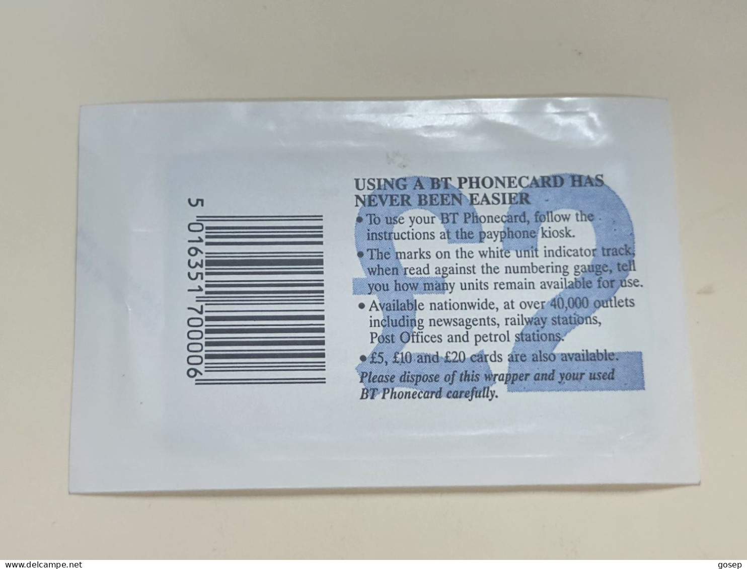 United Kingdom-(BTA093)-LIBERATION-W.H. Smith 2-(20units)(140)(cod Inclosed)-price Cataloge5.00£-mint+1card Prepiad Free - BT Emissions Publicitaires