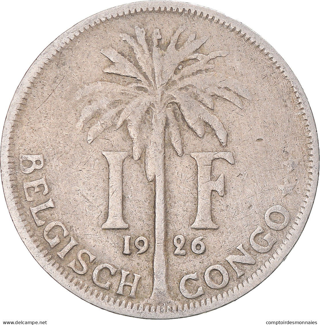 Monnaie, Congo Belge, Albert I, Franc, 1926, TB+, Cupro-nickel, KM:21 - 1910-1934: Albert I.