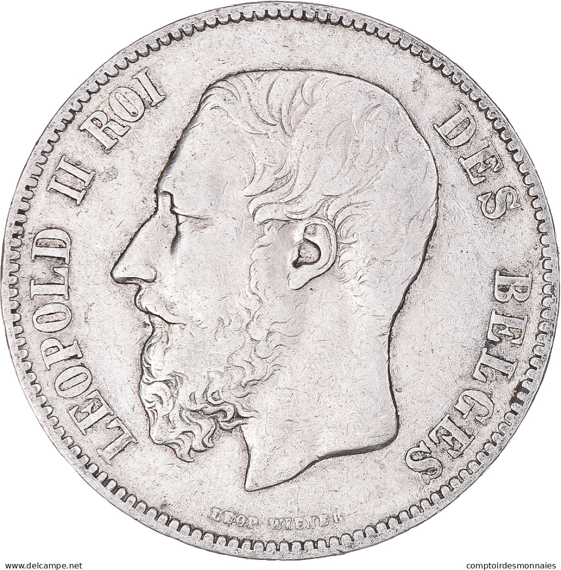 Monnaie, Belgique, Leopold II, 5 Francs, 5 Frank, 1873, TB, Argent, KM:24 - 5 Frank