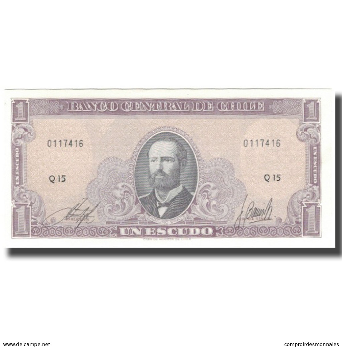 Billet, Chile, 1 Escudo, KM:136, NEUF - Chili