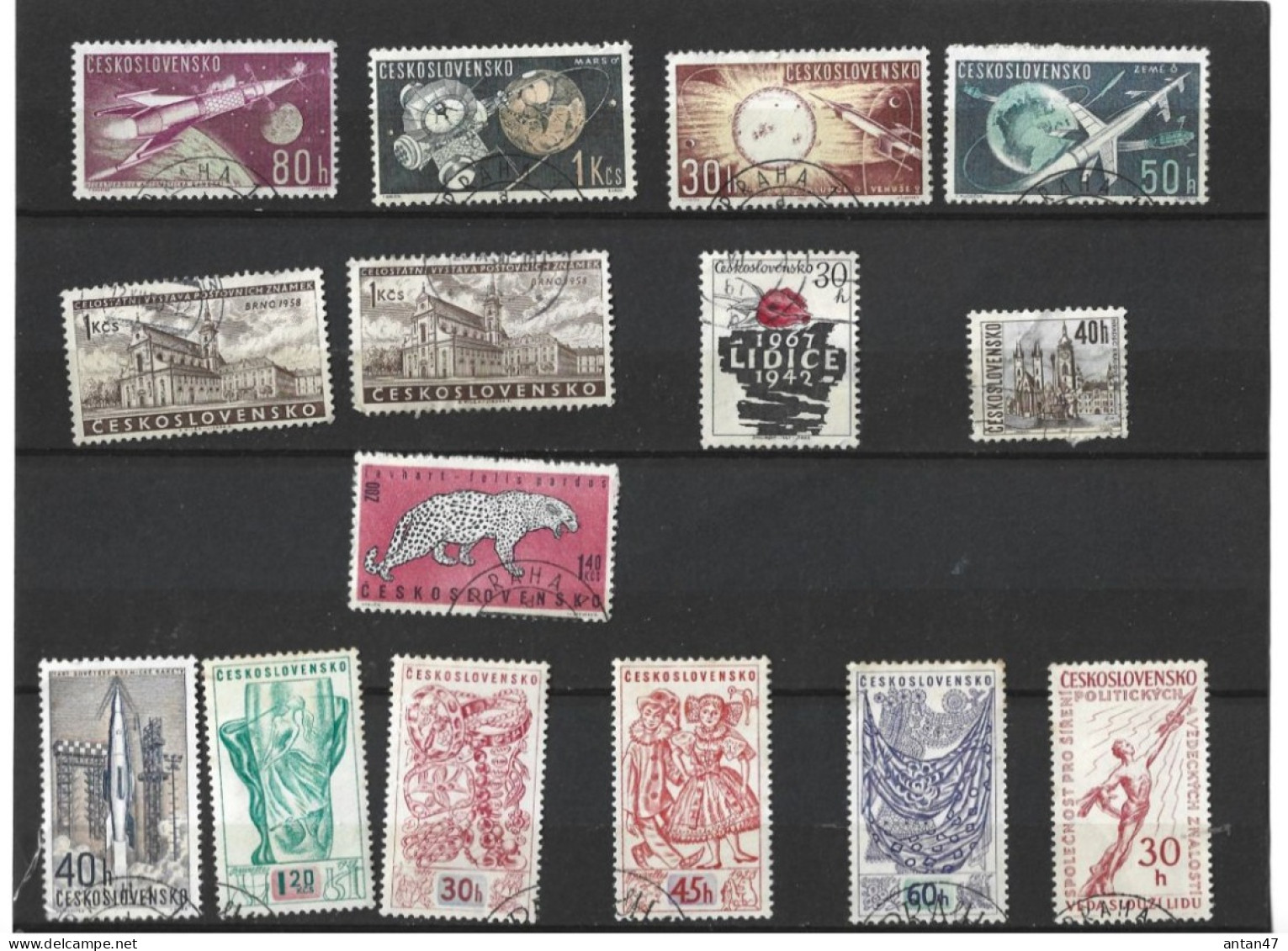 Lot De 80 Timbres Oblitérés TCHECOSLOVAQUIE - Lots & Serien