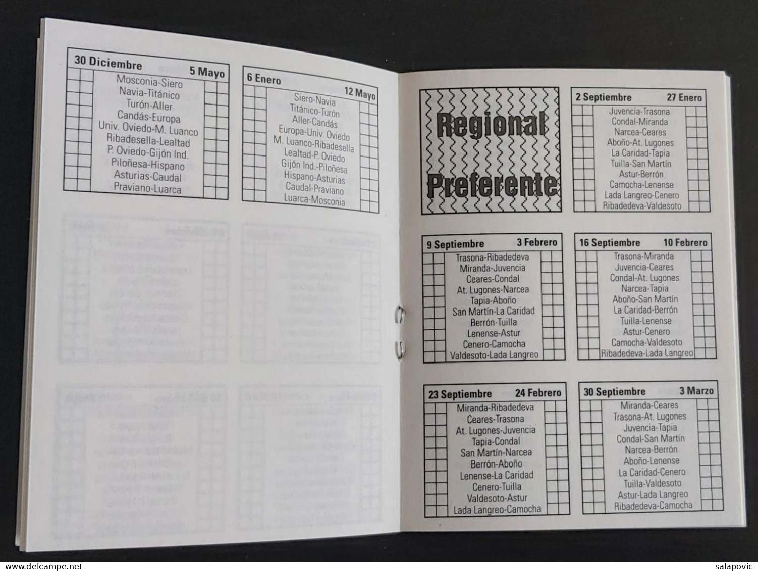 La Liga, Primera Division Season 1990/91, Football  fussball Futebol Soccer Calcio Spain, Booklet 10.4 X 7.8 Cm   SL-1 - Books