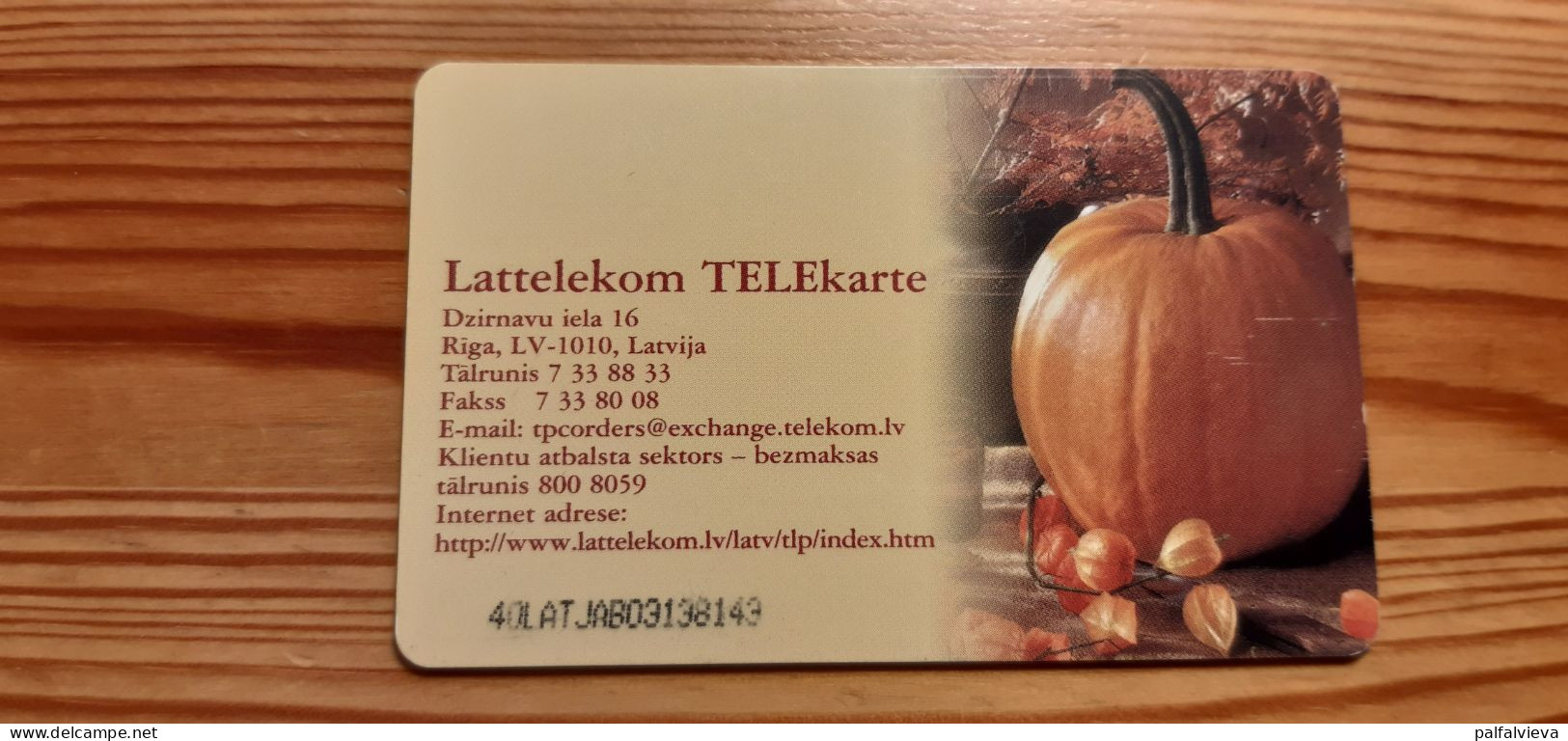 Phonecard Latvia - Pumpkin - Lettonia