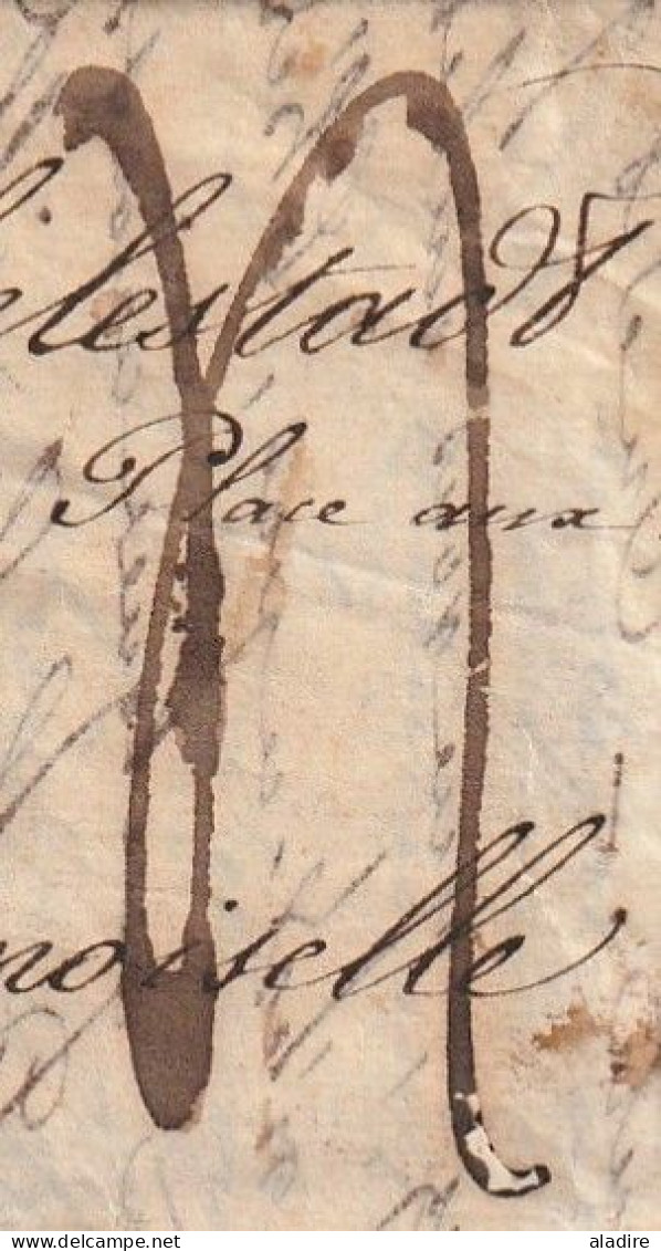 1839 - Grd Cachet NANCY Sur Lettre Pliée Avec Corresp Familiale De 2 P. Vers SCHELESTADT, Schlestadt, Séléstat, Bas Rhin - 1801-1848: Voorlopers XIX