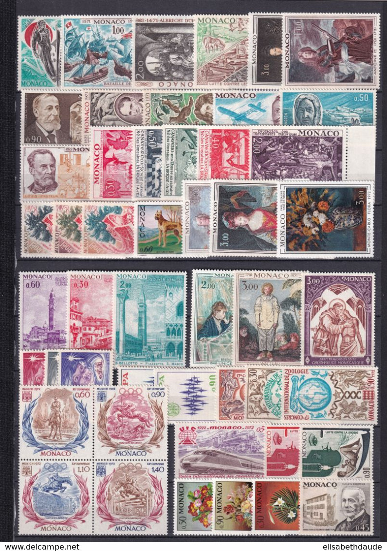 PROMOTION MONACO - 1972 - ANNEE COMPLETE ! ** MNH - COTE = 72 EUR. - 49 TIMBRES - Años Completos