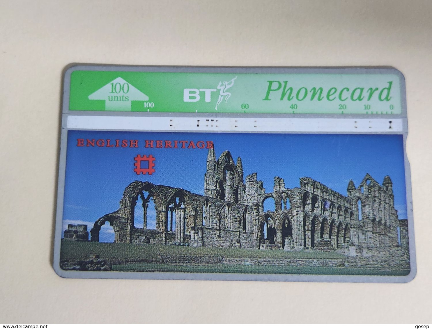 United Kingdom-(BTA122)-HERITAGE-Whitby Abbey-(216)(100units)(527H57509)price Cataloge3.00£-used+1card Prepiad Free - BT Publicitaire Uitgaven