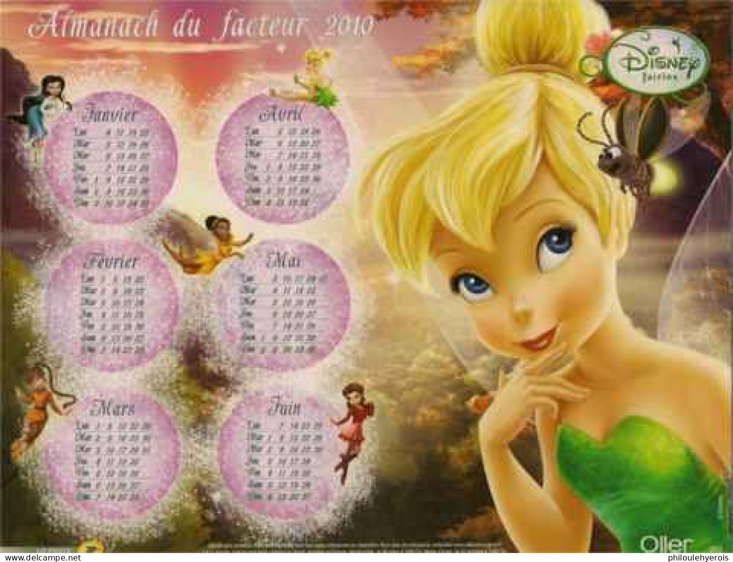 CALENDRIER 2010 CARS Et FAIRIES  DISNEY-PIXAR - Big : 2001-...