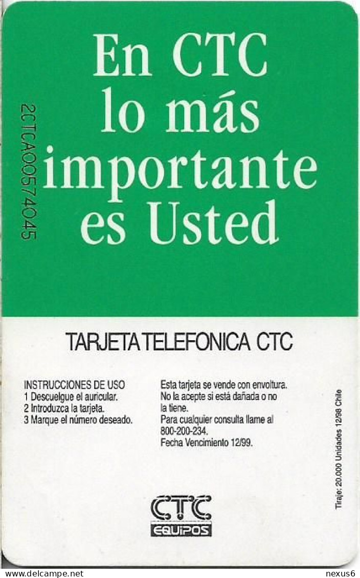 Chile - CTC - El Morro, Arica, 12.1998, 2.000$Cp, 20.000ex, Used - Cile