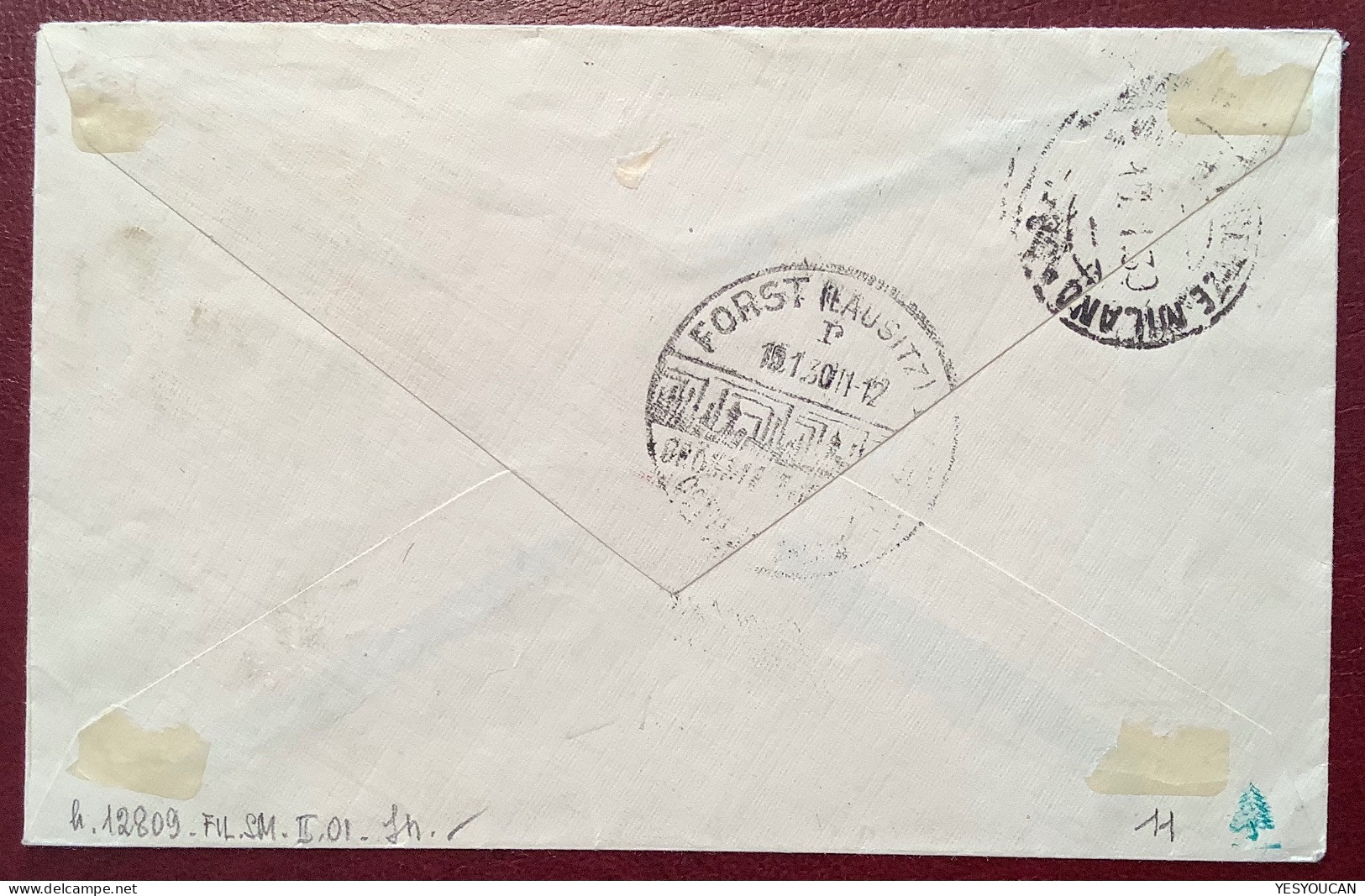 Sa.11 1929 2,50L 1930 Lettera Rara (Vatican Rare Single Franking First Issue Cover, Vaticano Italia Italy - Cartas & Documentos