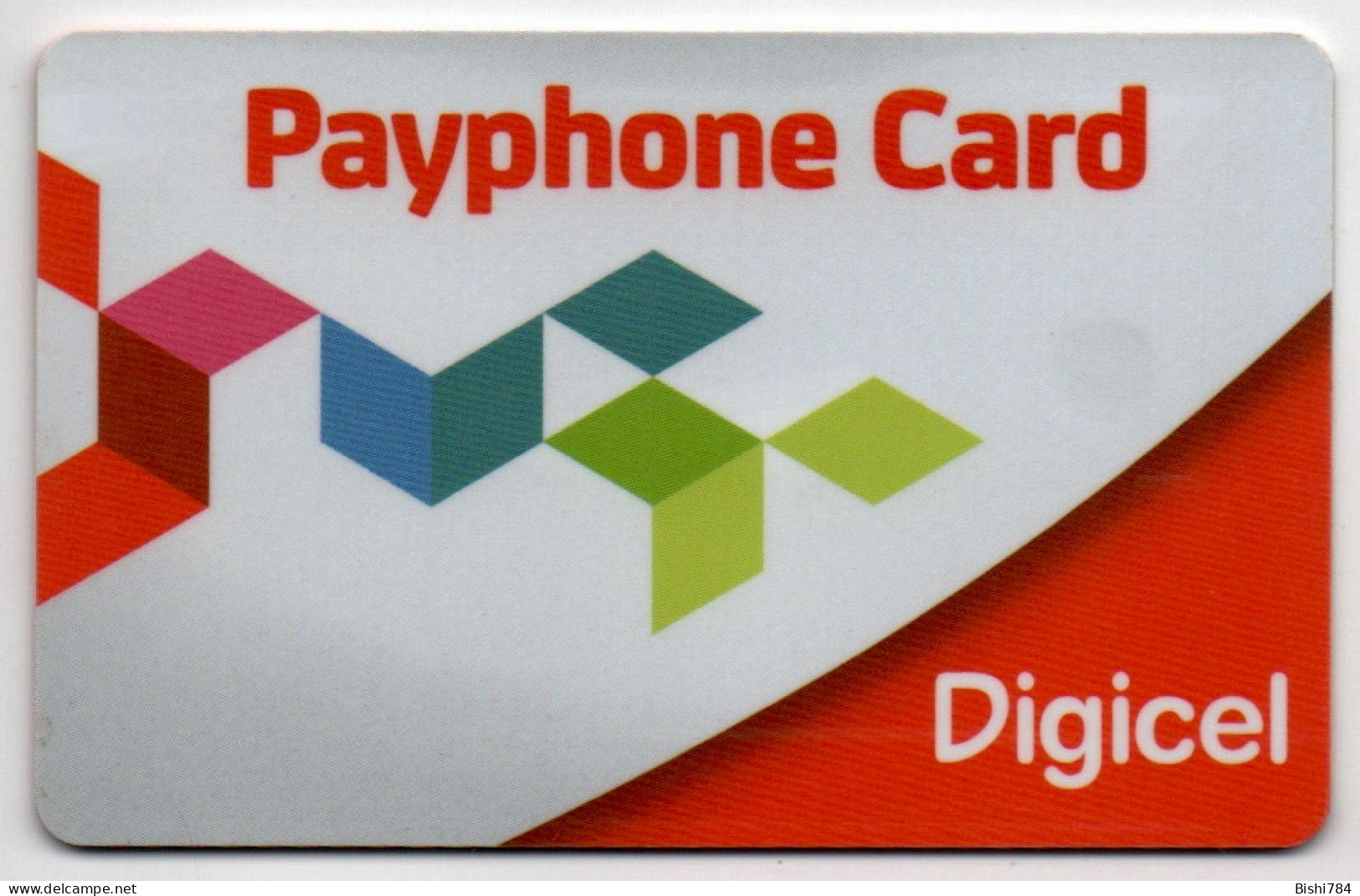 St. Lucia - Digicel ChipCard 3rd Series - $10 Digicel Design With WHITE Writing - Saint Lucia