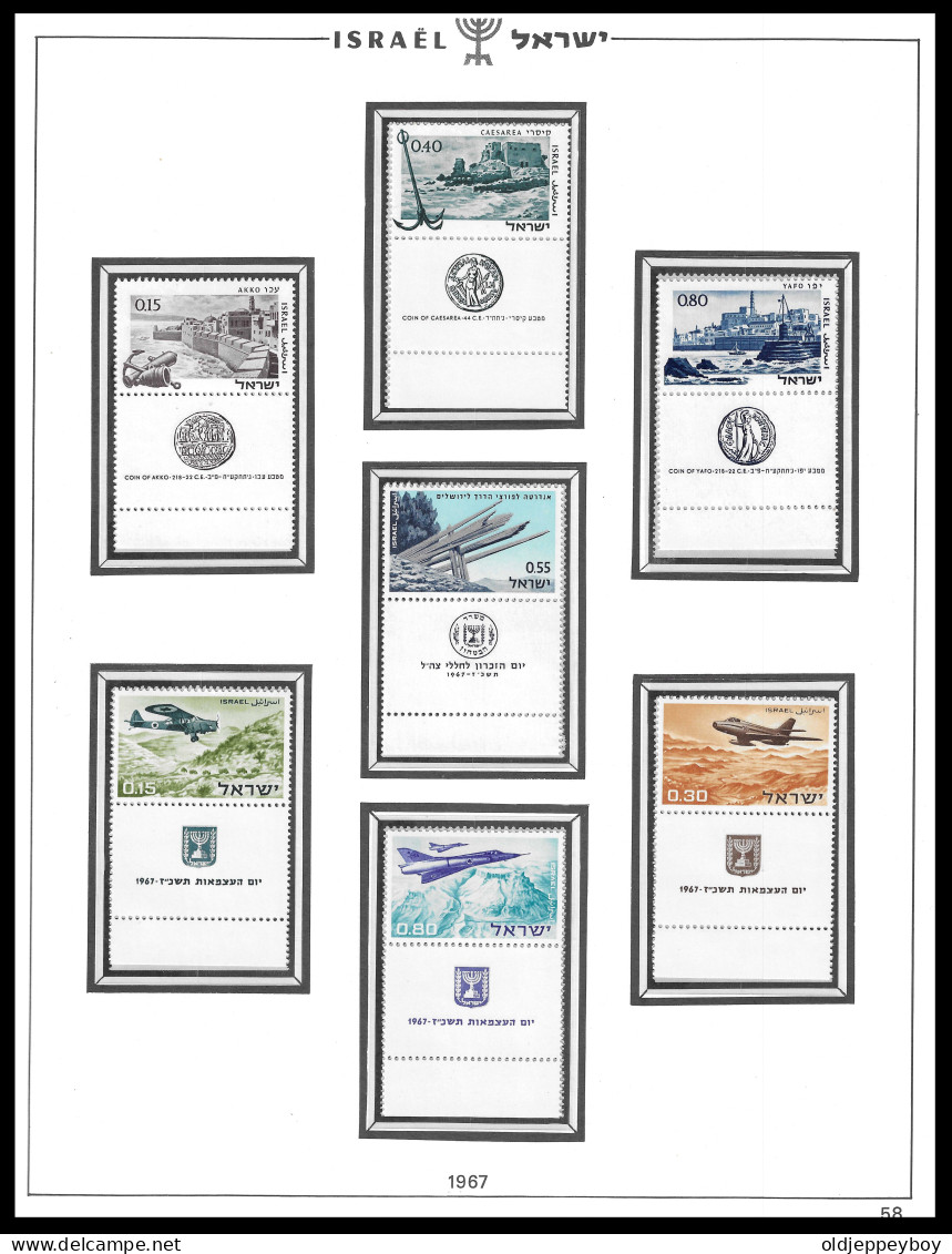 ISRAEL Planes Ships 1967    FULL TABS DELUXE QUALITY MNH ** Postfris** PERFECT GUARENTEED - Ungebraucht (mit Tabs)