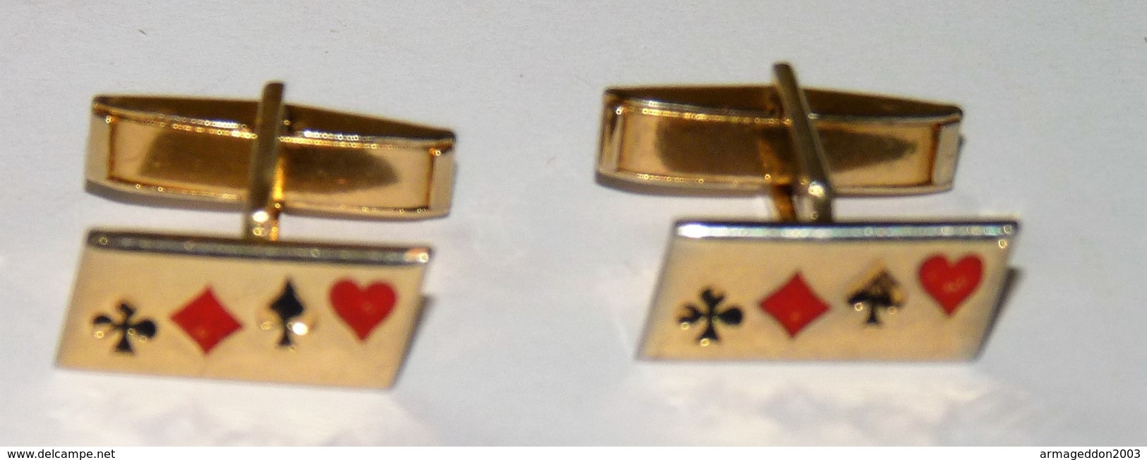 PAIRE DE BOUTONS DE MANCHETTE + PINCE CRAVATE VINTAGE Authentique Marque TRESOR TBE - Cuff Links & Studs