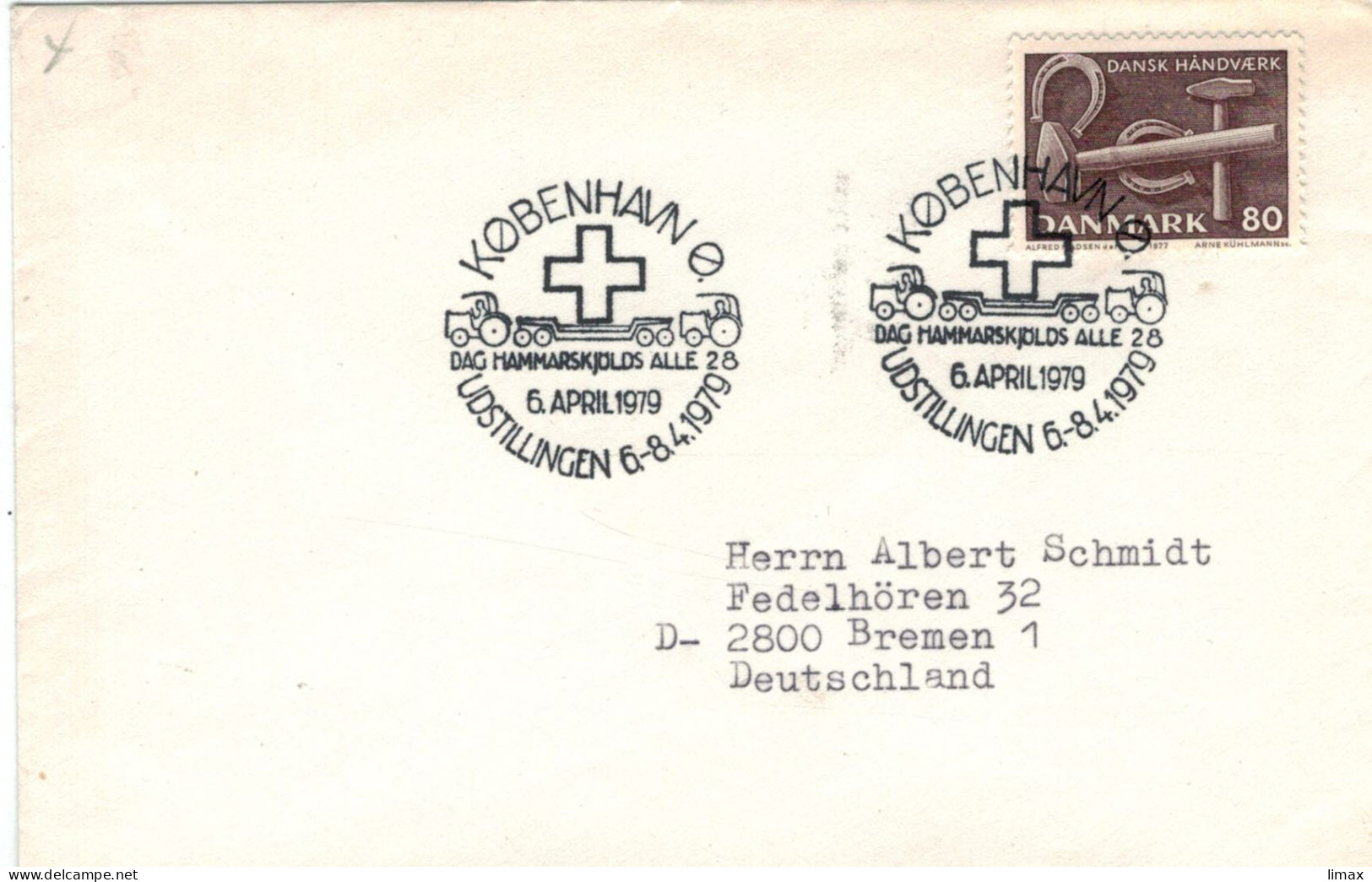 Kopenhagen 1979 Udstilligen > Bremen - Hammer Hufeisen Vgl. Glück - Rotes Kreuz Traktor Tieflader - Briefe U. Dokumente