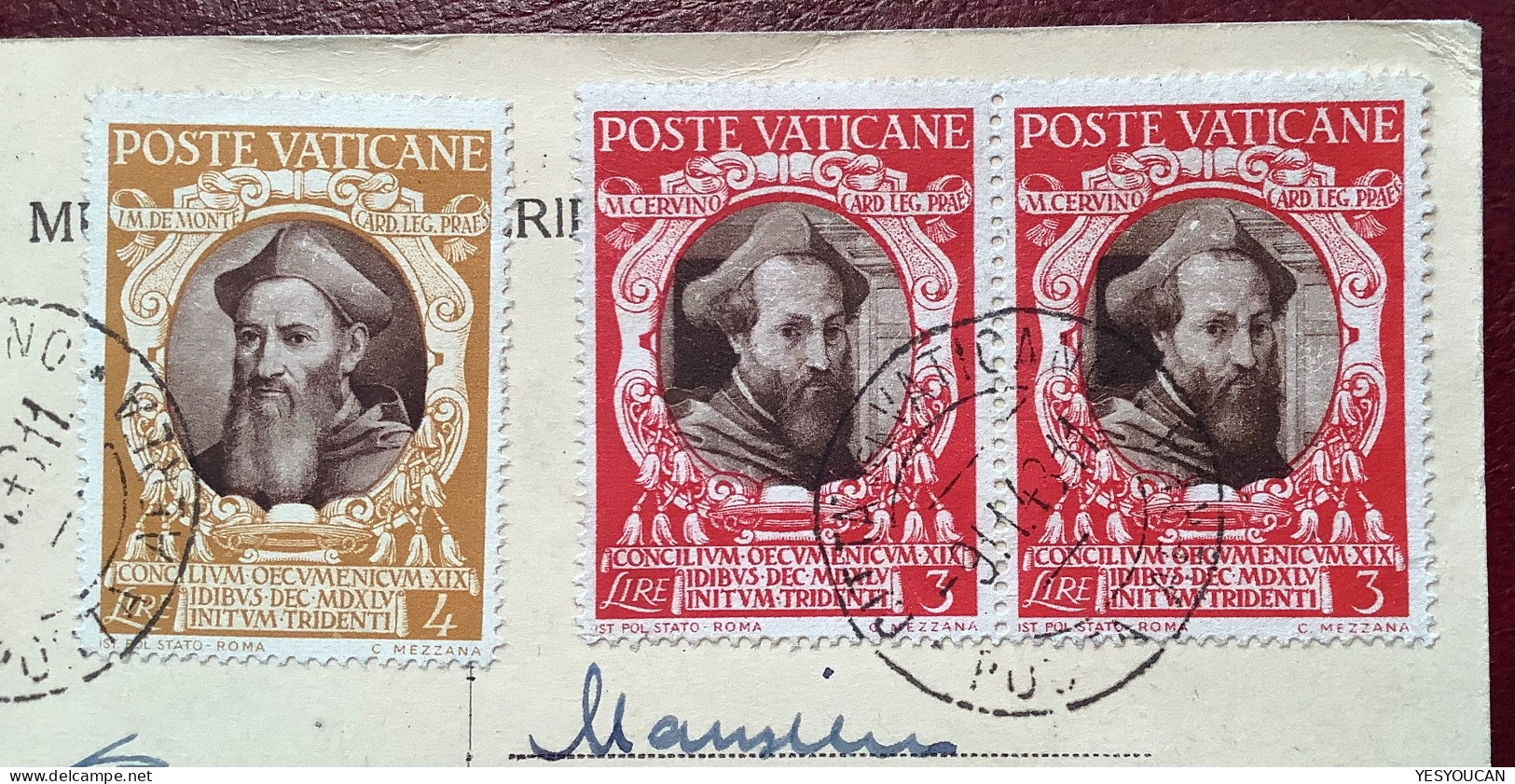 POSTA AEREA Sa.15 Etc 1947 100L>1948 SUMATRA INDONESIA ! (Vatican Vaticano Lettera Cover Cartolina Air Mail Par Avion - Brieven En Documenten