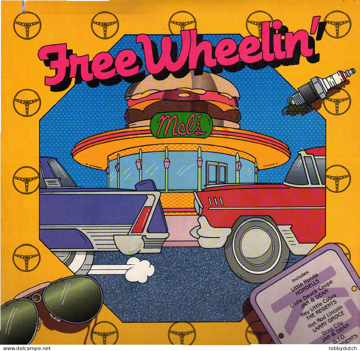 * LP *  FREE WHEELIN' - HONDELLS / JAN & DEAN / DRIFTERS / CHUBBY CHECKER A.o. - Compilaciones