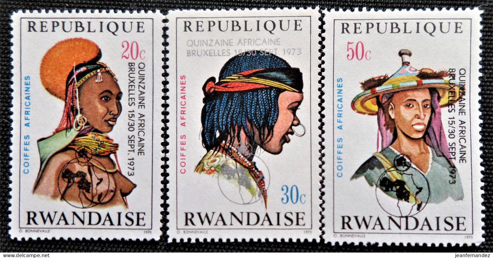 Rwanda 1973 Africa Fortnight In Brussels  Stampworld N°  586 à 588 - Used Stamps