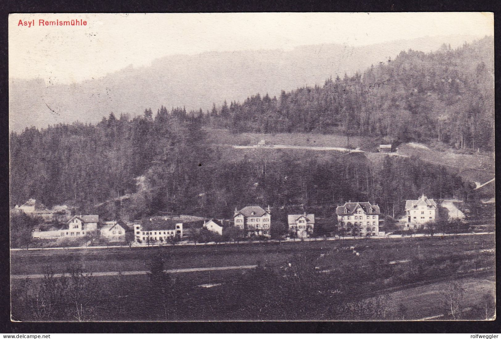 1910 Mit Bahnpost Gelaufene AK: Asyl Remismühle, Gestempelt WINTERTHUR - RÜTI Sowie TURBENTHAL. - Rüti