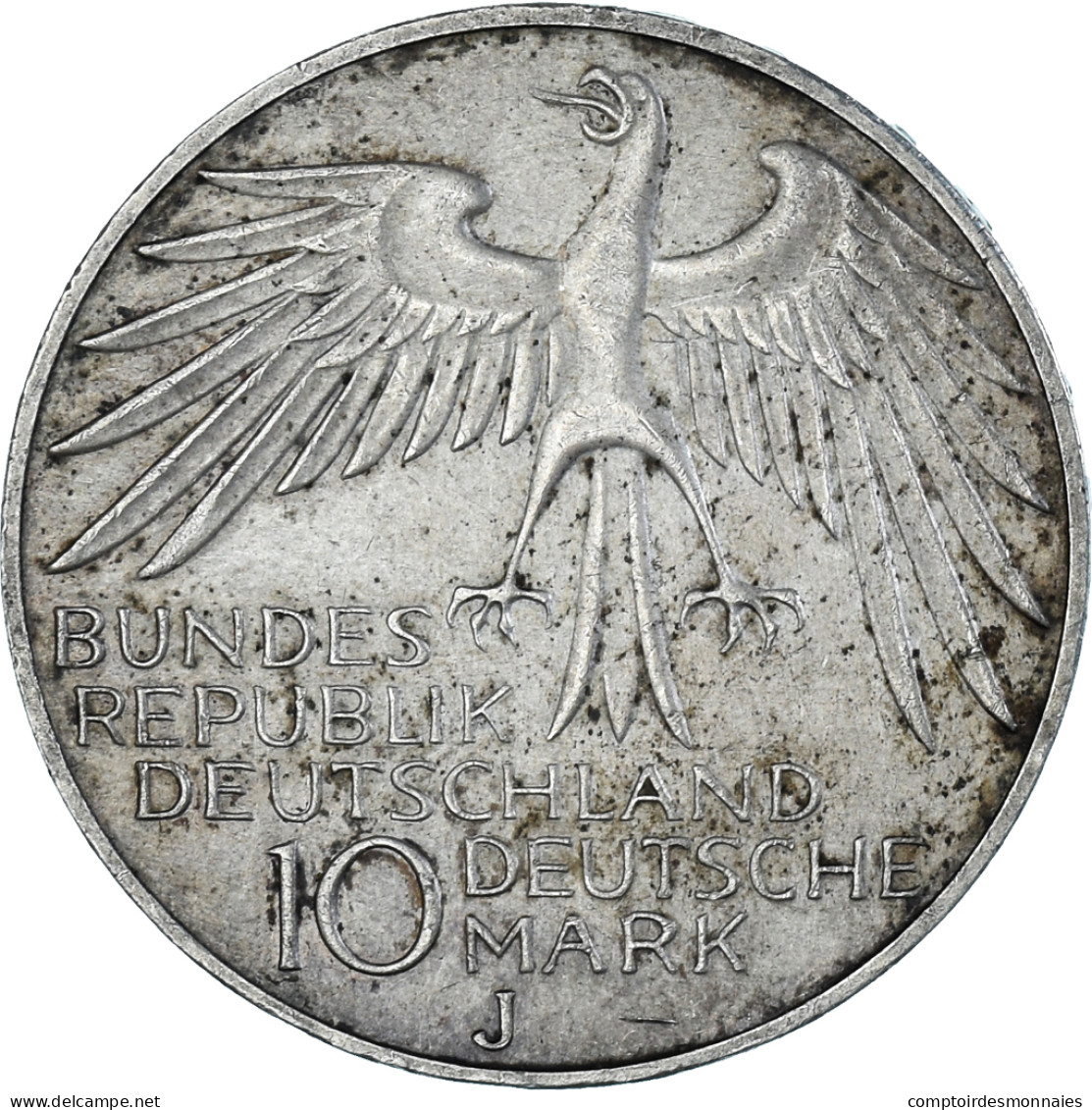 Monnaie, République Fédérale Allemande, 10 Mark, 1972, Hamburg, TTB+, Argent - Conmemorativas