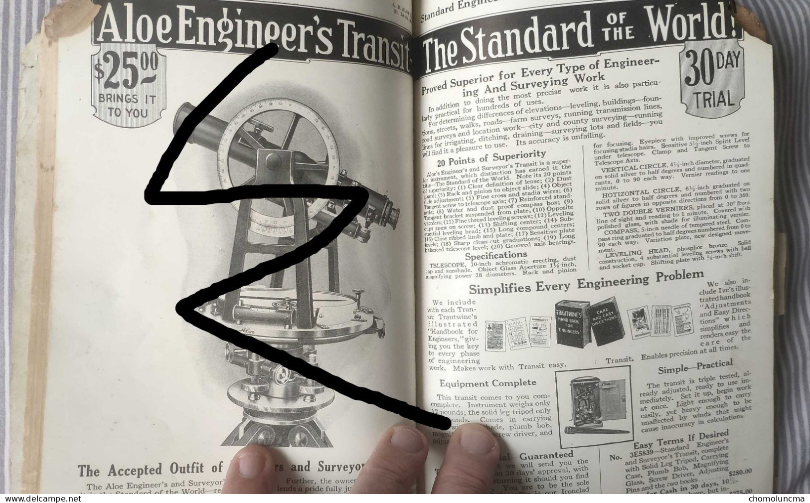 Scarce A.S. Aloe & Co Catalog Of Surveying Mining Engineers Instruments 1920 'topographie Géomètre Arpenteur Surveyor - Ingénierie