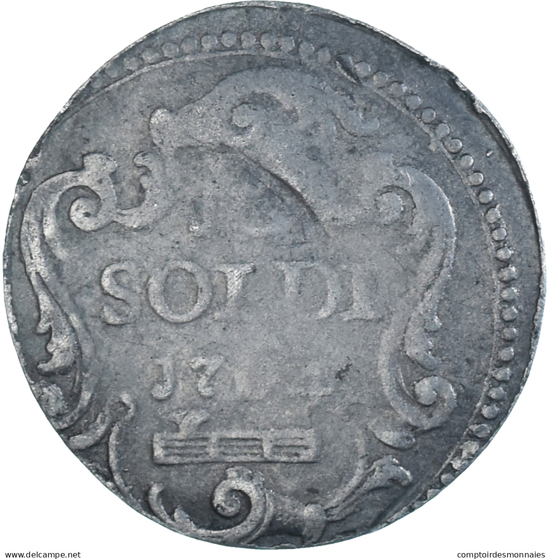 Monnaie, États Italiens, CORSICA, General Pasquale Paoli, 10 Soldi, 1764 - Corsica (1736-1768)