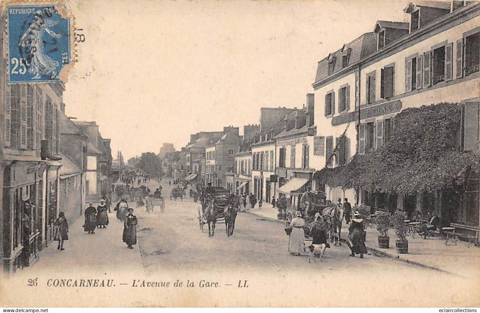 Concarneau        29         Avenue De La Gare . Hôtel De France       N° 26  (voir Scan) - Concarneau