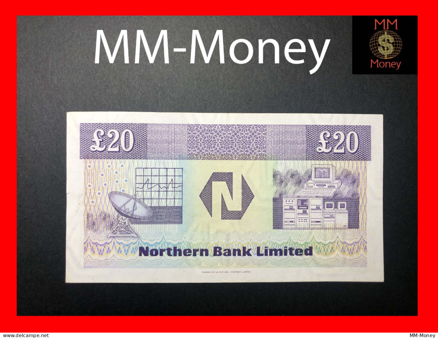 Northern Ireland  "Northern Bank Limited"  20 £  24.8.1990    P. 195  *scarce*   VF++ - 20 Pounds