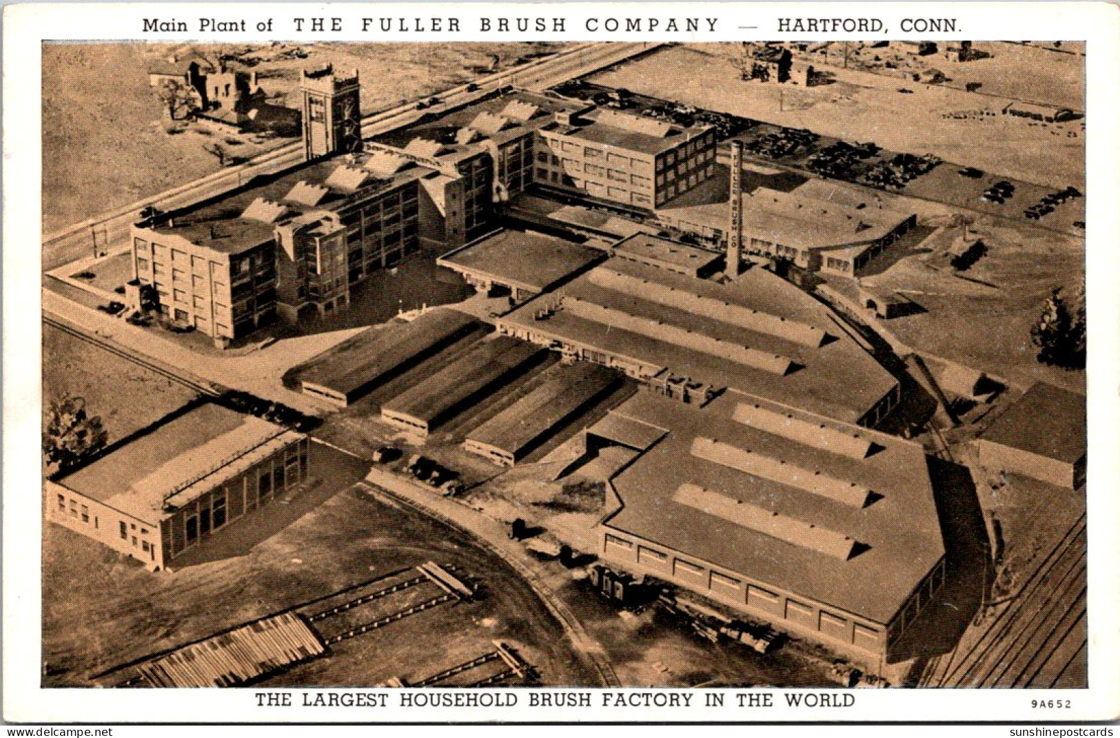 Connecticut Hartford The Fuller Brush Company Main Plant The Largest Household Brush Factory In The World Curteich - Hartford