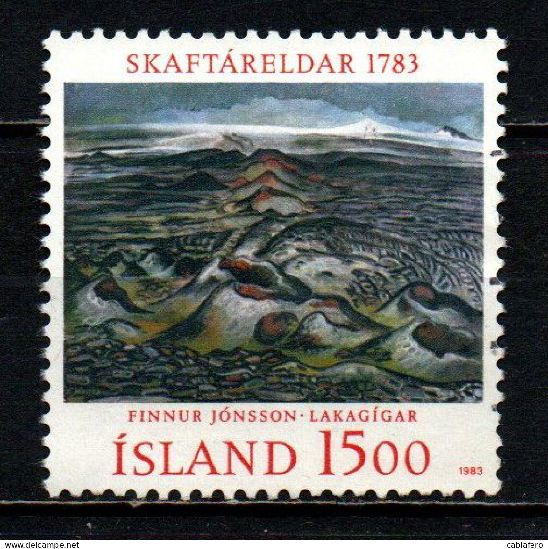 ISLANDA - 1983 - BICENTENARIO DELL'ERUZIONE VULCANICA "SKAFTARELDAR" - USATO - Oblitérés