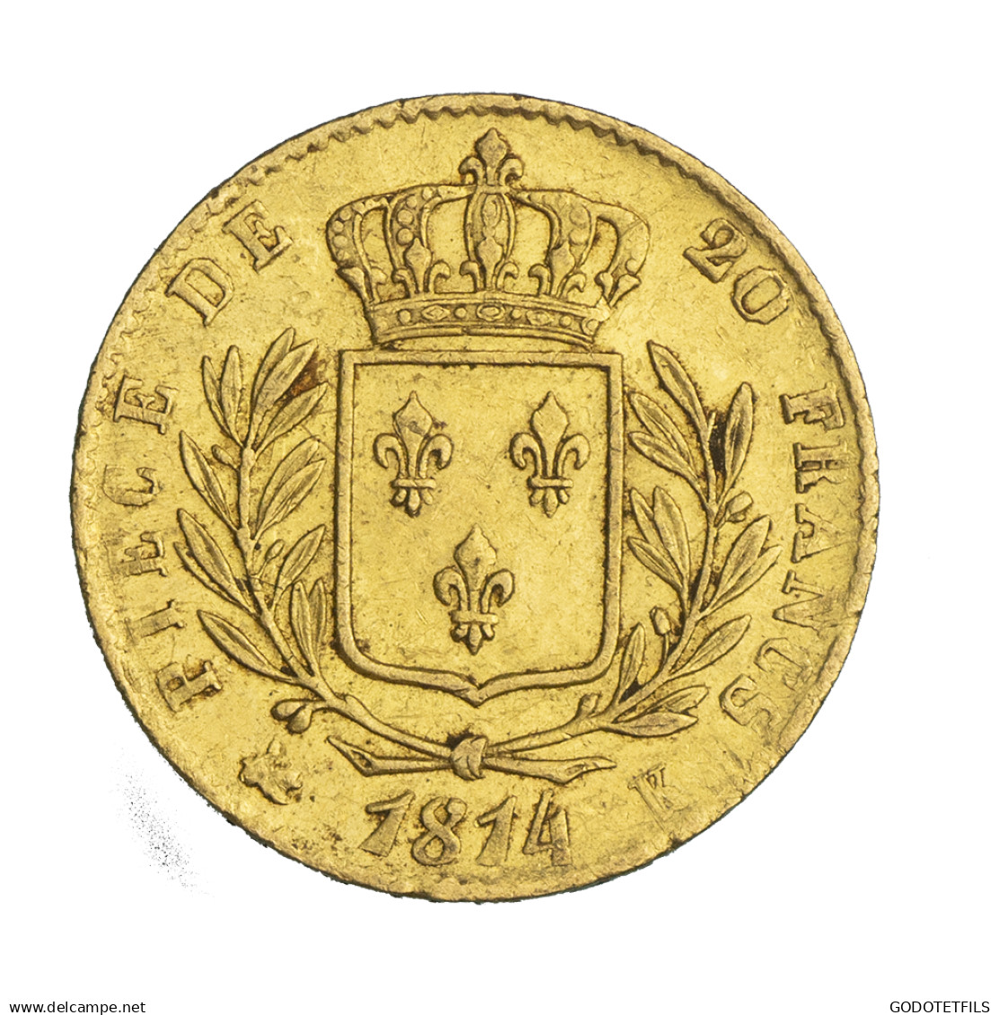 Louis XVIII-20 Francs 1814 Bordeaux - 20 Francs (gold)