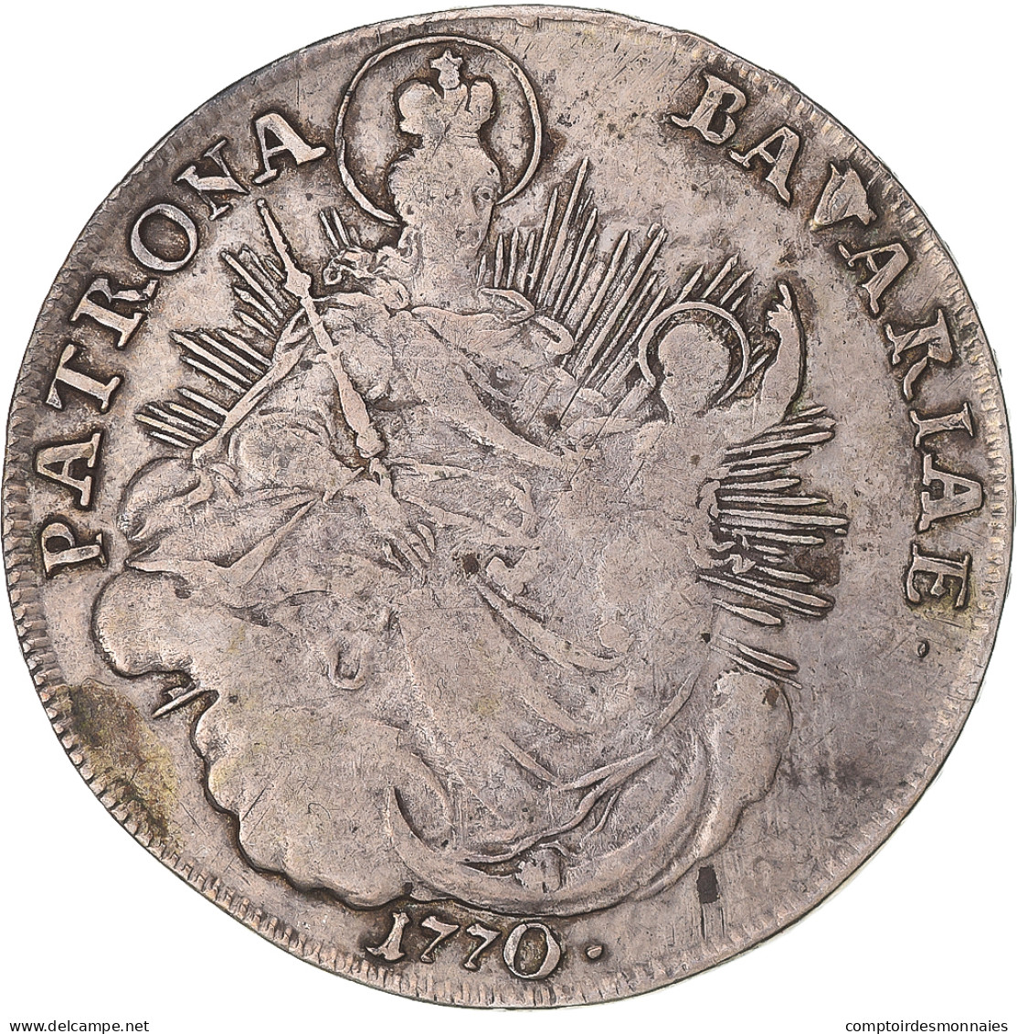 Monnaie, Etats Allemands, BAVARIA, Maximilian III, Josef, Thaler, 1770, Amberg - Taler Et Doppeltaler