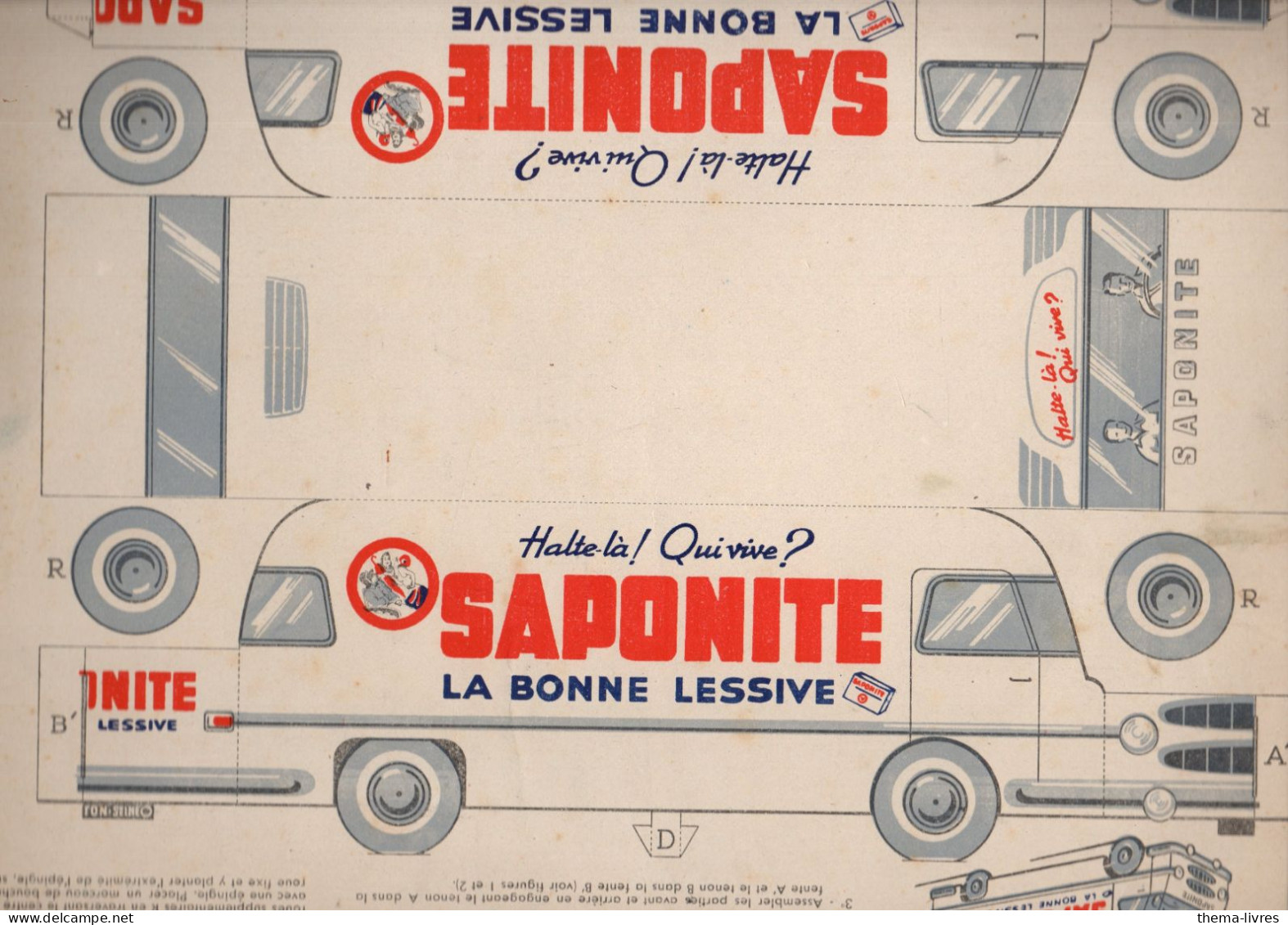 : Planche De Découpages SAPONITE  : Le Camion   (CAT5322) - Other & Unclassified
