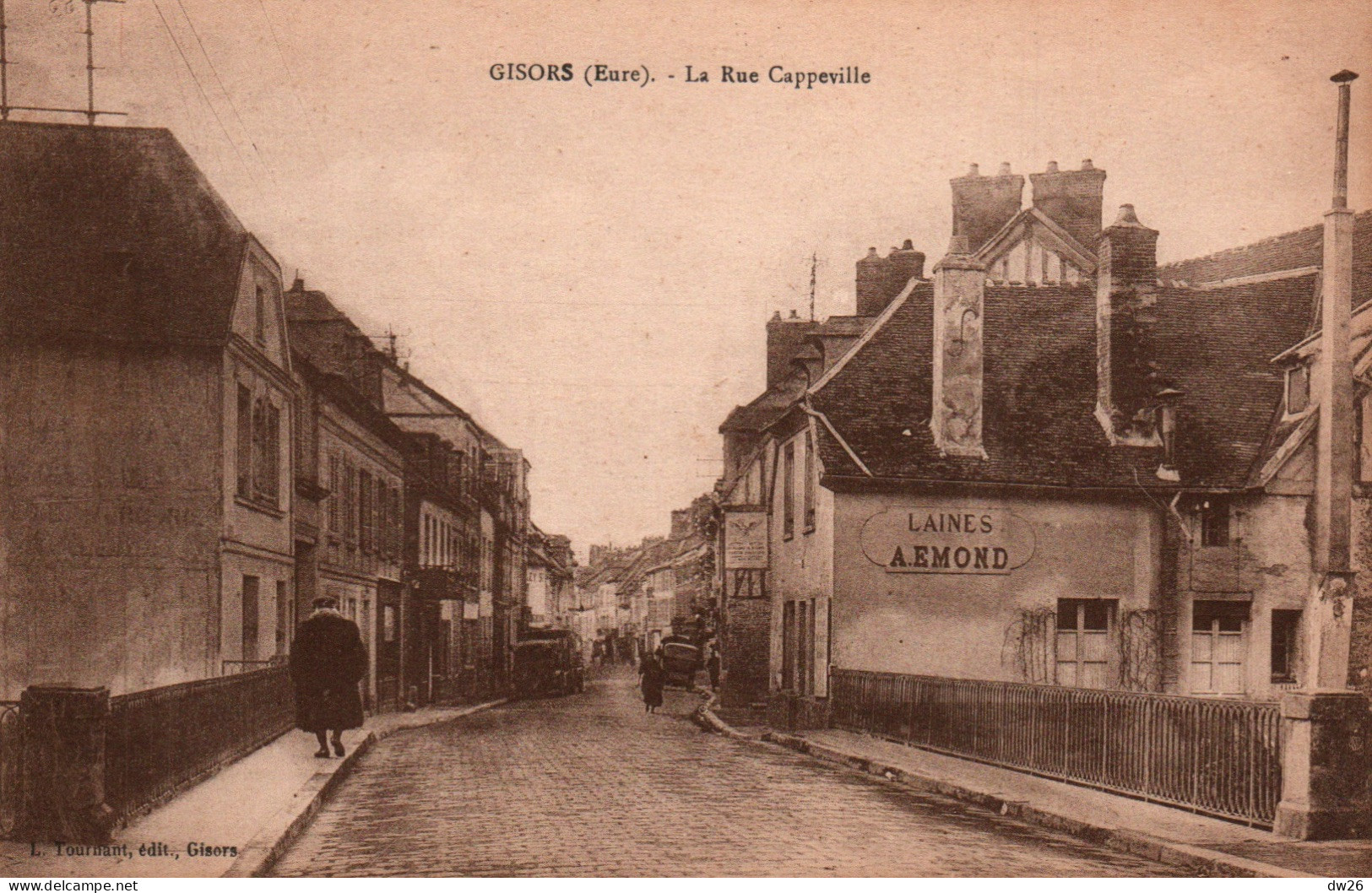 Gisors (Eure) La Rue Cappeville - Edition Tournant - Carte Non Circulée - Gisors