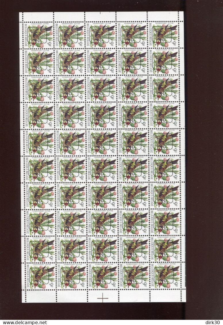 Belgie Buzin Vogels PRE832 2190 Volledig Vel Rotafolio 4 Zijden Getand ! - 1991-2000