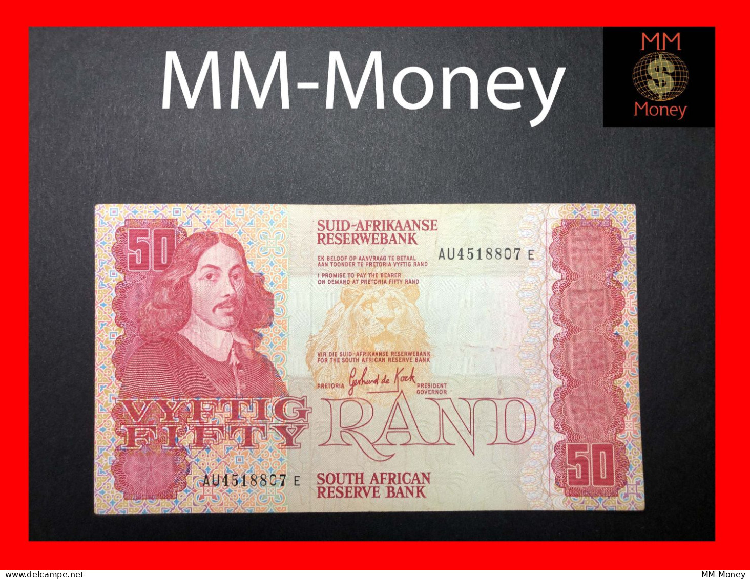 SOUTH AFRICA  50 Rand  1984  P. 122   "sig. G. De Kock"    *scarce*    VF+ - South Africa