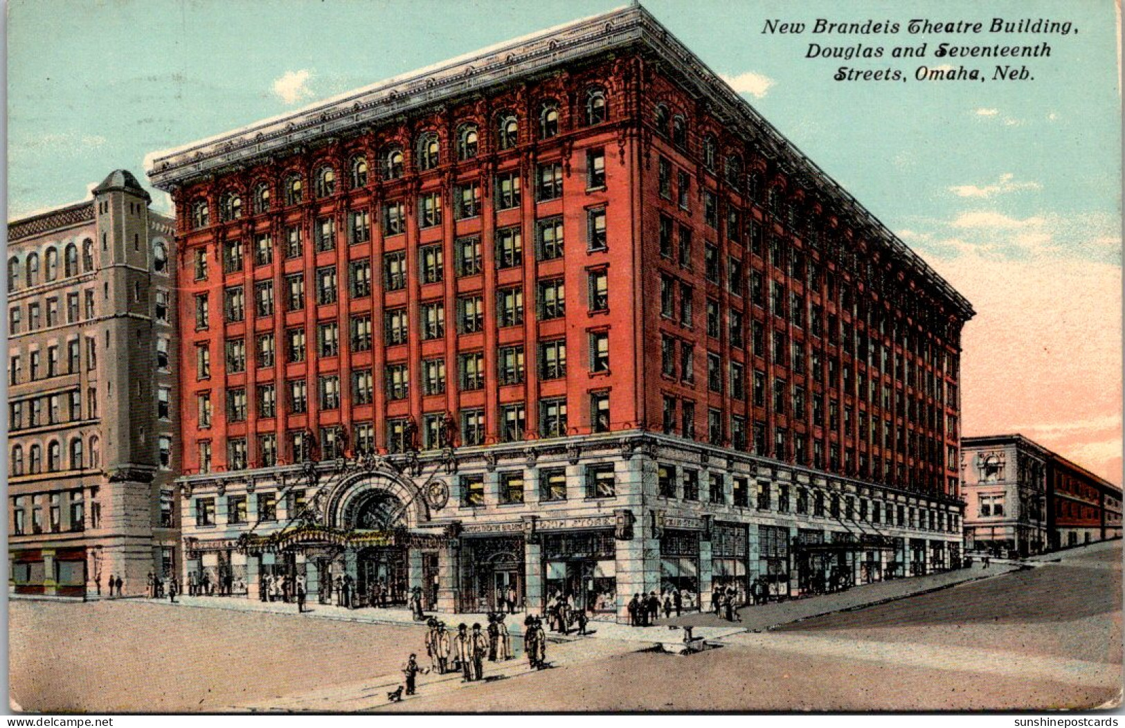 Nebraska Omaha New Brandels Theatre Building 1912 - Omaha