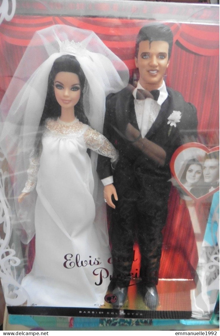 Barbie Mariage Elvis Presley And Priscilla Wedding At Las Vegas 1967 Mattel Collector 2008 Pink Label RARE !!! - Barbie