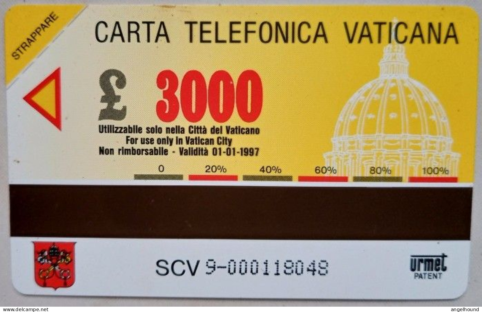 Vatican L3000 SCV - 9  MINT " Cotta Del Vaticano " - Vaticano (Ciudad Del)